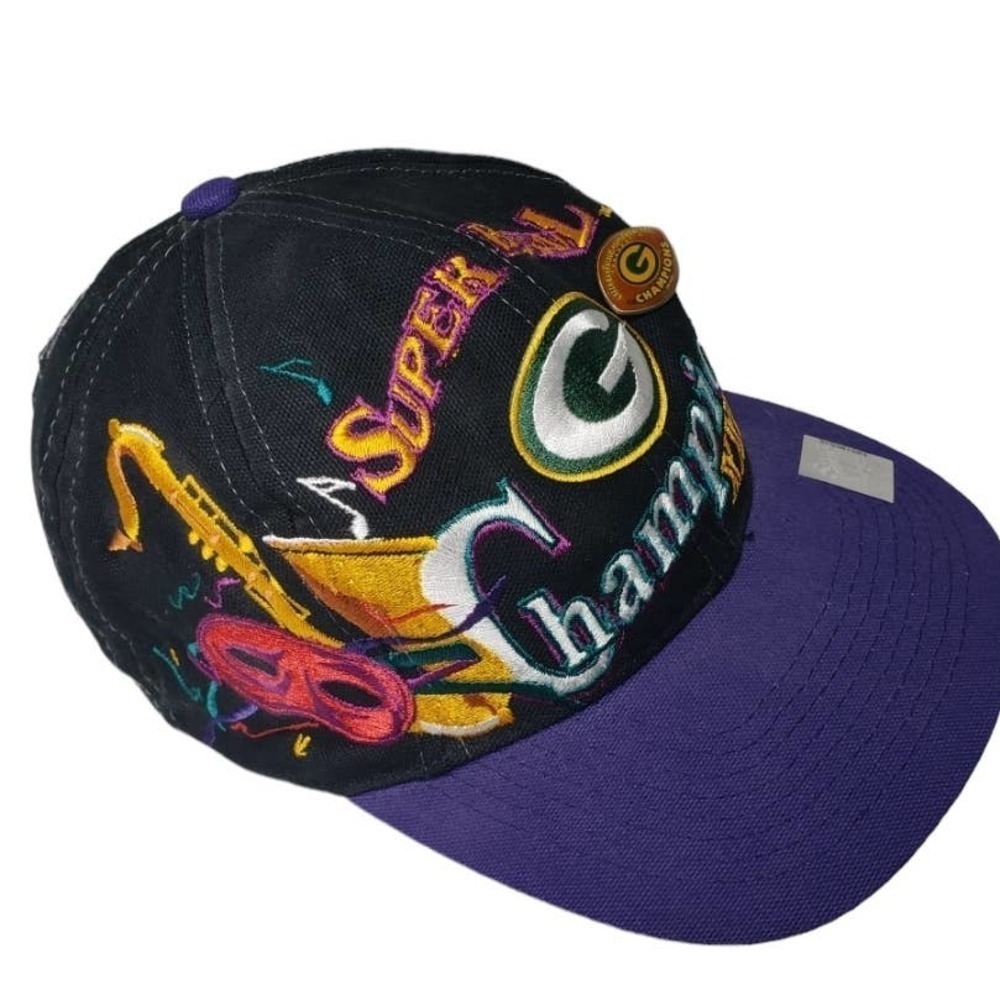Green Bay Packers Super Bowl Champions XXXI Snapback Hat + Pin New Orleans